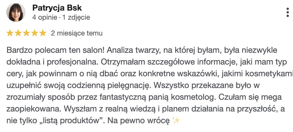 Opinia klientki