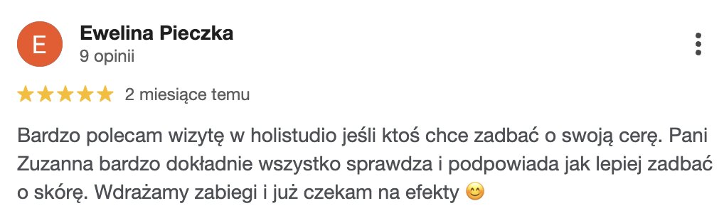 Opinia klientki
